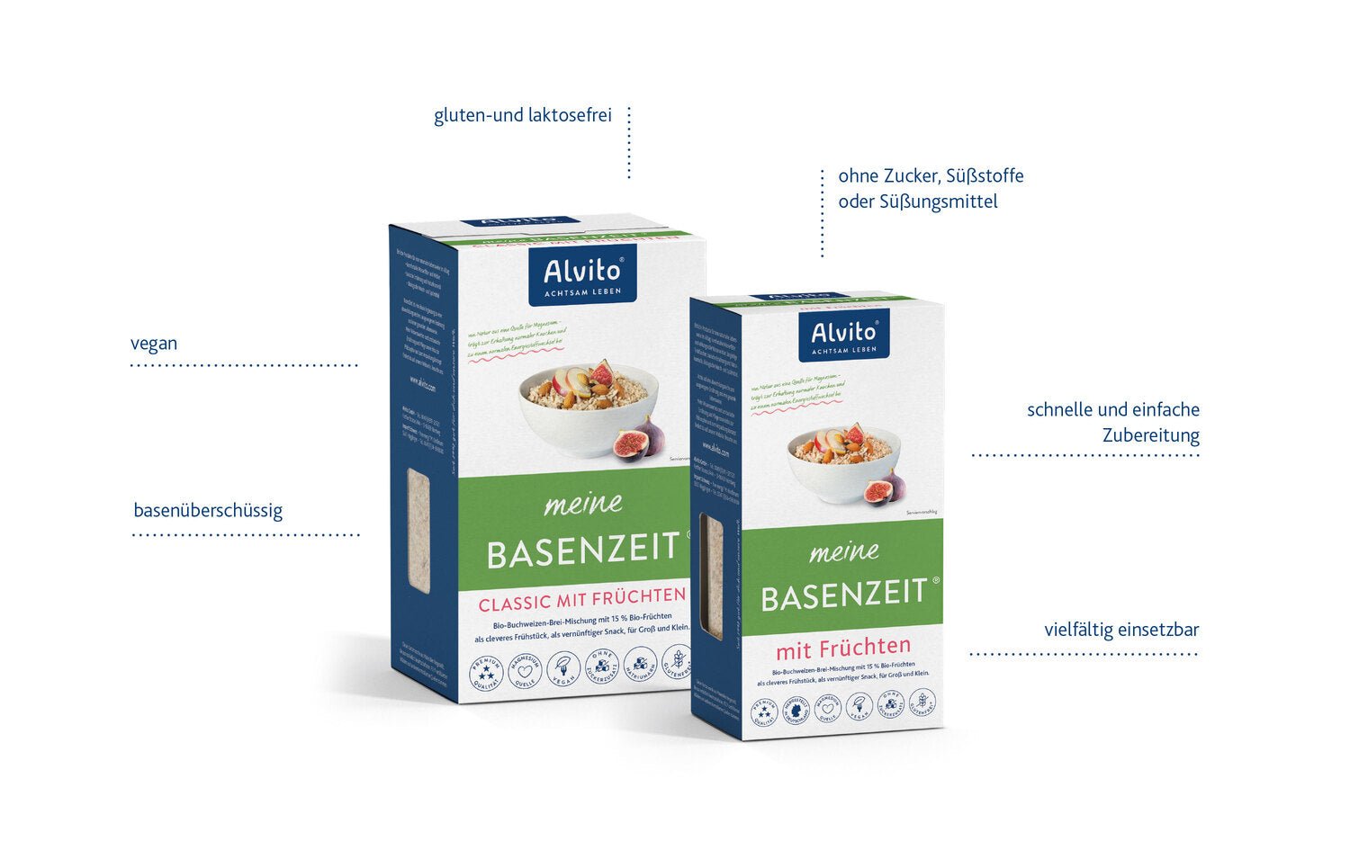 BasenZeit® bio Classic 400g oder 800g / Buchweizen-Brei-Mischung mit Früchten Bio-kontrolliert