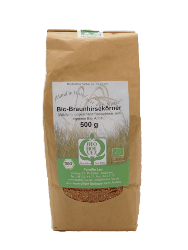 Bio Braunhirse / Wildhirse Körner 500g / 1000g / 5000g - Fitmacher aus der Natur