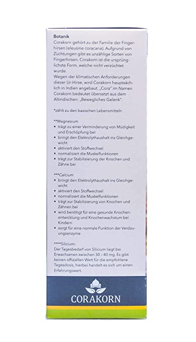 Bio Corakornmehl "Fingerhirse" 1000g - Fitmacher aus der Natur
