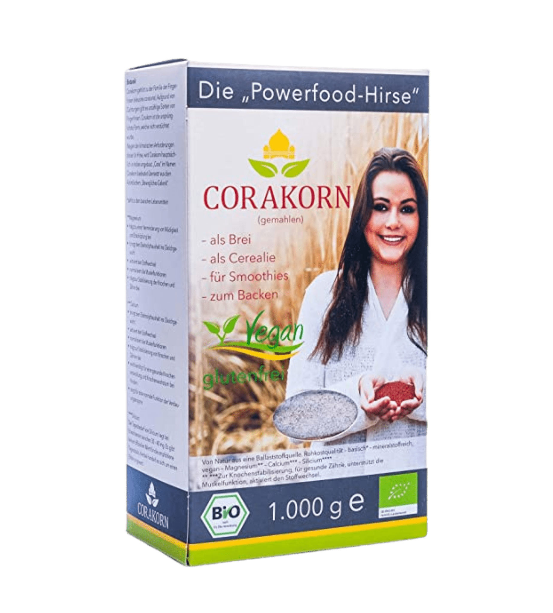 Bio Corakornmehl "Fingerhirse" 1000g - Fitmacher aus der Natur