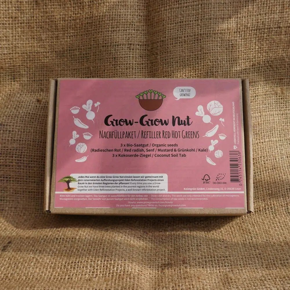 Grow - Grow Nut Nachfüllpaket “Red Hot Greens” (Bio) - Fitmacher aus der Natur