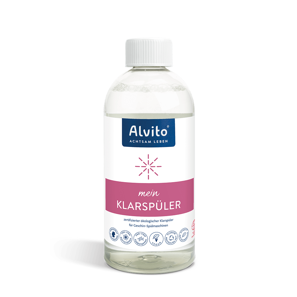 SpülSystem KomplettSet mit SpülRing, MaschinenSpülmittel 500g, SpülSalz 2.000g, KlarSpüler 500ml, HandSpülmittel 500ml und Zubehör - Fitmacher aus der Natur