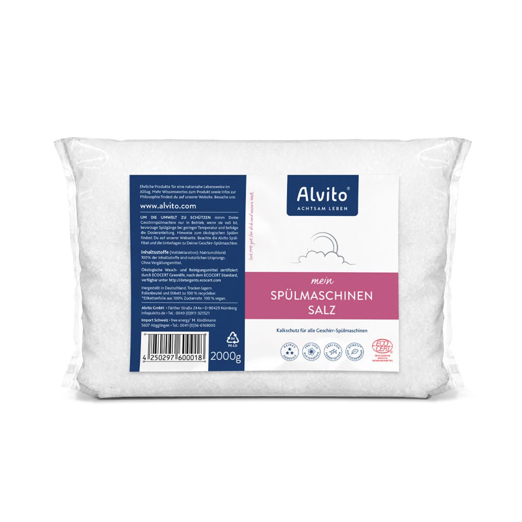 SpülSystem KomplettSet mit SpülRing, MaschinenSpülmittel 500g, SpülSalz 2.000g, KlarSpüler 500ml, HandSpülmittel 500ml und Zubehör - Fitmacher aus der Natur