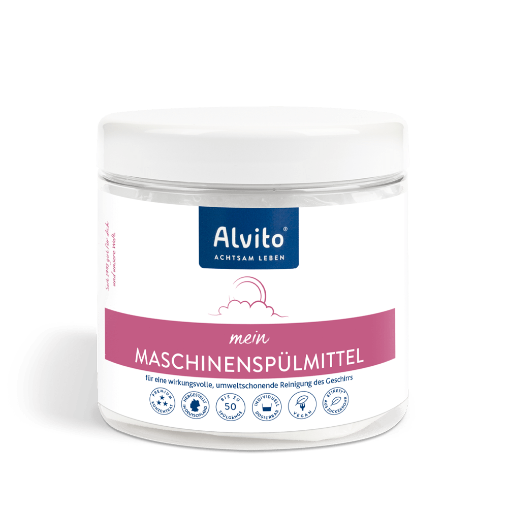 SpülSystem KomplettSet mit SpülRing, MaschinenSpülmittel 500g, SpülSalz 2.000g, KlarSpüler 500ml, HandSpülmittel 500ml und Zubehör - Fitmacher aus der Natur