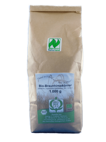 Bio Braunhirse / Wildhirse Körner 500g / 1000g / 5000g - Fitmacher aus der Natur