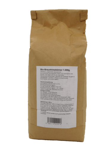 Bio Braunhirse / Wildhirse Körner 500g / 1000g / 5000g - Fitmacher aus der Natur