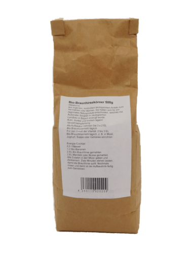 Bio Braunhirse / Wildhirse Körner 500g / 1000g / 5000g - Fitmacher aus der Natur