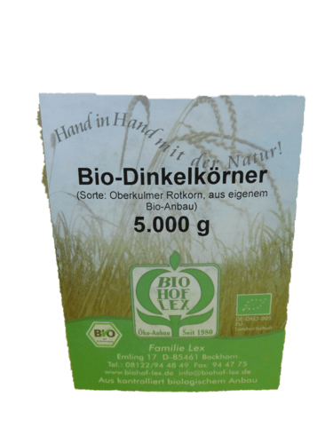 Bio Dinkel "Oberkulmer Rotkorn" - Ur - Getreide - 1000g / 5000g - Fitmacher aus der Natur