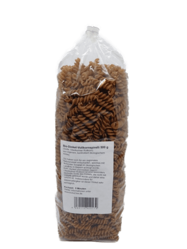 Bio Dinkel - Vollkorn - Nudeln "Oberkulmer Rotkorn" - Ur - Getreide - 500g - Fitmacher aus der Natur