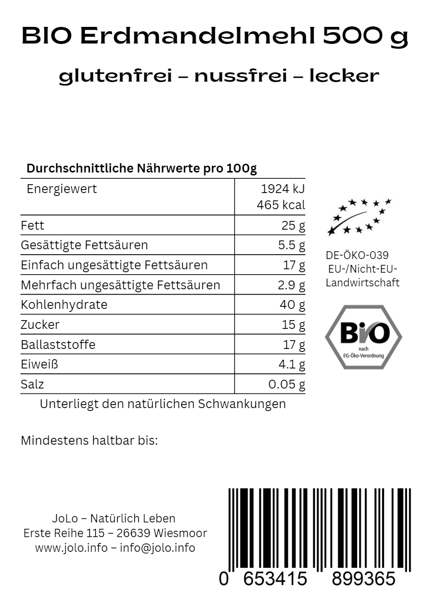 JoLo - Bio Erdmandelmehl