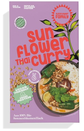 Bio SonnenblumenHack - „Thai Curry“ als Fleischersatz